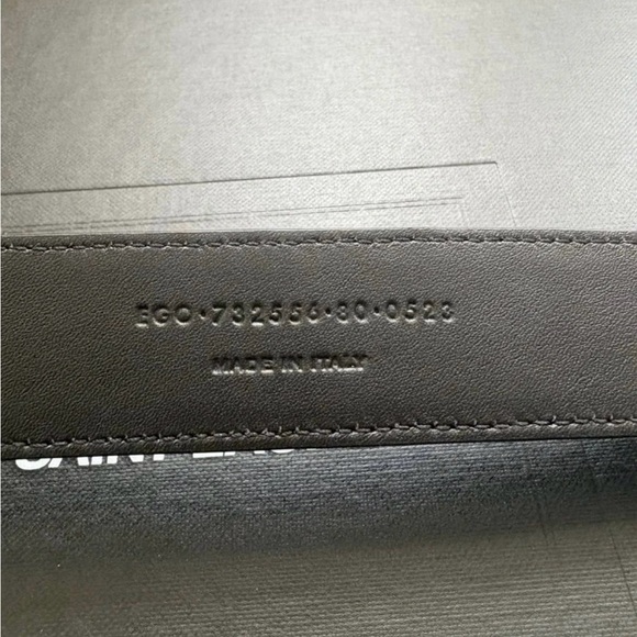 YSL BNIB LA 66 BUCKLE BELT IN CROCODILE-EMBOSSED LEATHER sz: 75- Sold out online - Picture 4 of 7